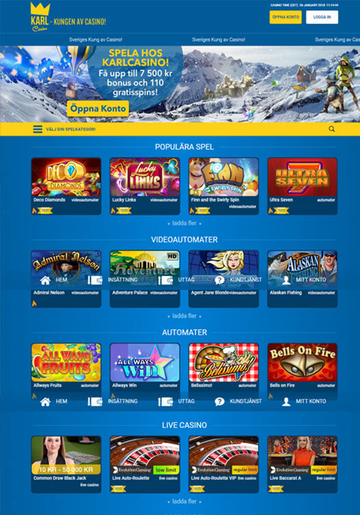 Karl casino bakgrundsbild